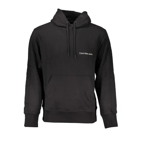 SWEAT-SHIRT SANS FERMETURE ÉCLAIR NOIR CALVIN KLEIN POUR HOMMES - CALVIN KLEIN