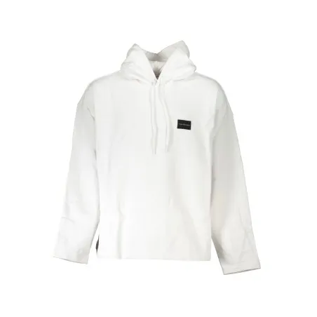 SWEAT-SHIRT SANS FERMETURE ÉCLAIR BLANC CALVIN KLEIN POUR HOMMES - CALVIN KLEIN