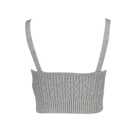 TOMMY HILFIGER HAUT FEMME GRIS - TOMMY HILFIGER