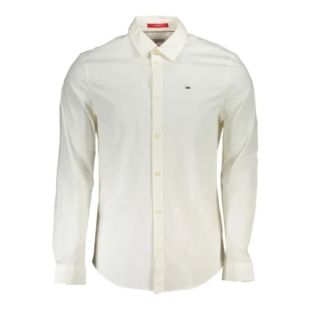 TOMMY HILFIGER CHEMISE BLANCHE À MANCHES LONGUES POUR HOMMES - TOMMY HILFIGER