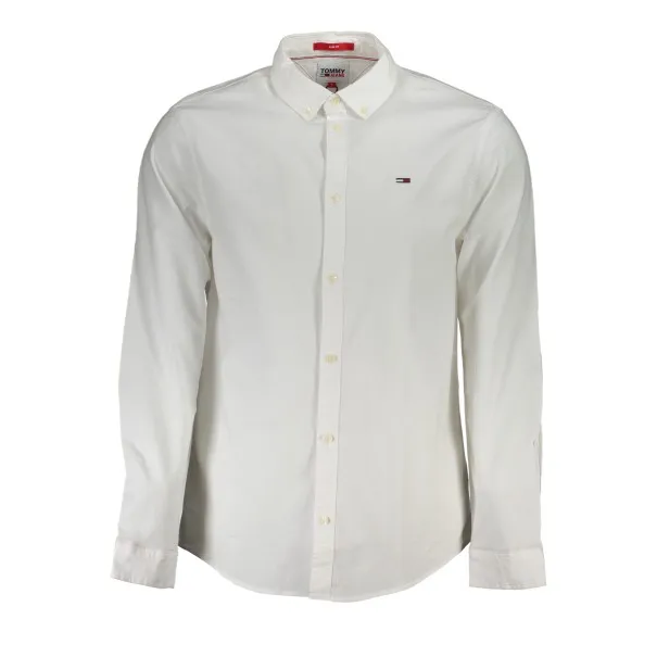 TOMMY HILFIGER CHEMISE BLANCHE À MANCHES LONGUES POUR HOMMES - TOMMY HILFIGER