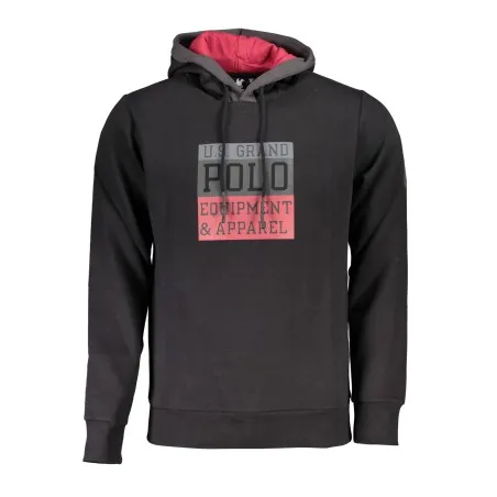 SWEAT-SHIRT NOIR À FERMETURE ÉCLAIR POUR HOMME US GRAND - U.S. GRAND