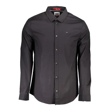 TOMMY HILFIGER CHEMISE À MANCHES LONGUES NOIRE POUR HOMMES - TOMMY HILFIGER