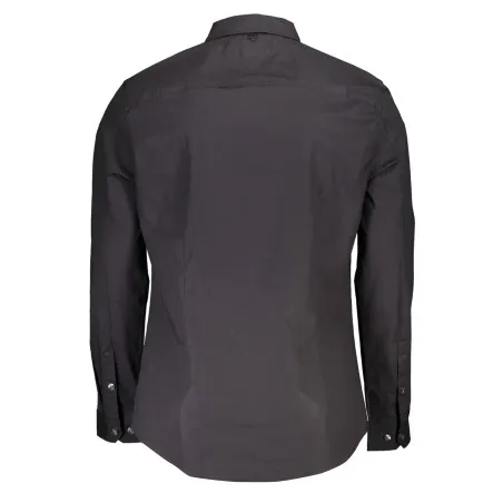 TOMMY HILFIGER CHEMISE À MANCHES LONGUES NOIRE POUR HOMMES - TOMMY HILFIGER
