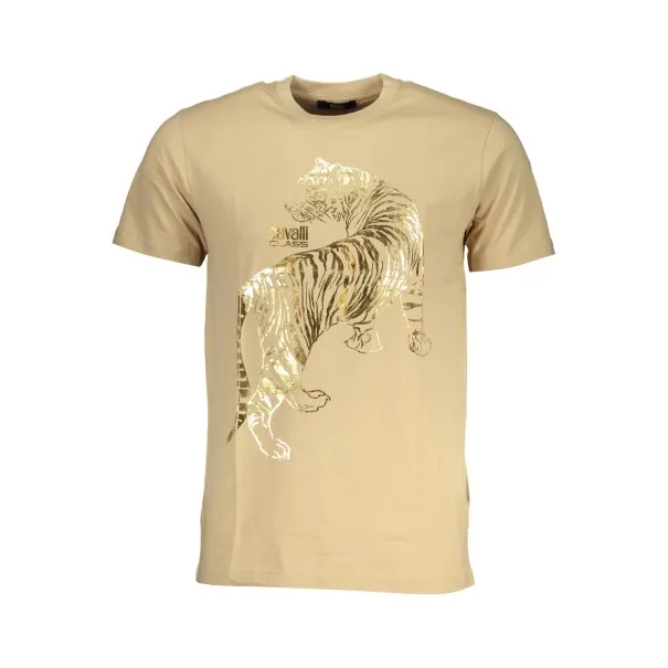 T-SHIRT MANCHES COURTES HOMME CAVALLI CLASS BEIGE - CAVALLI CLASS