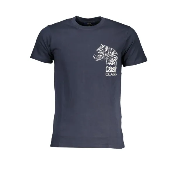 T-SHIRT MANCHES COURTES HOMME CAVALLI CLASS BLEU - CAVALLI CLASS
