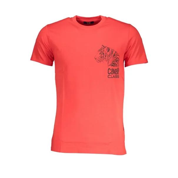 CAVALLI T-SHIRT MANCHES COURTES HOMME CLASS ROUGE - CAVALLI CLASS