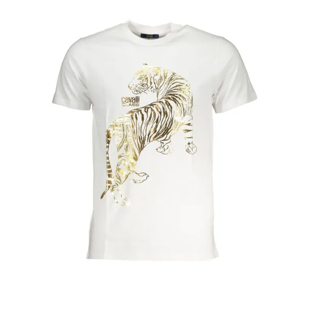 T-SHIRT MANCHES COURTES HOMME CAVALLI CLASS BLANC - CAVALLI CLASS