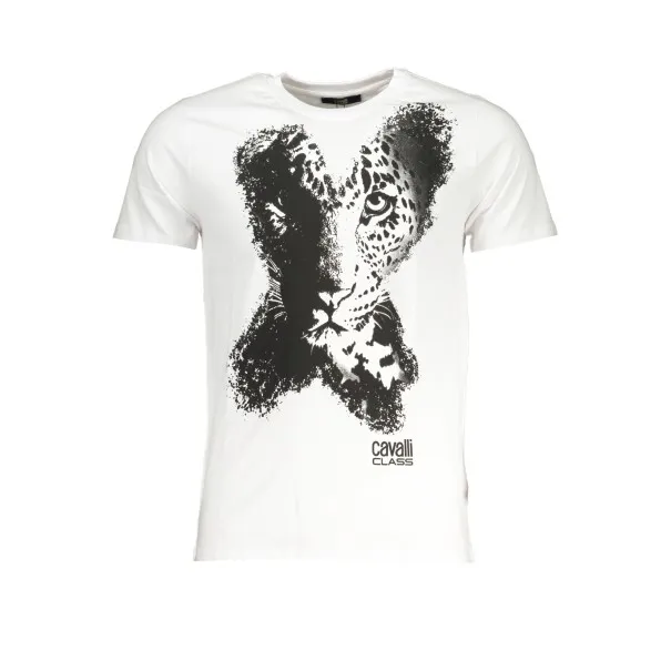 T-SHIRT MANCHES COURTES HOMME CAVALLI CLASS BLANC - CAVALLI CLASS