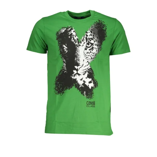 T-SHIRT MANCHES COURTES HOMME CAVALLI CLASS VERT - CAVALLI CLASS