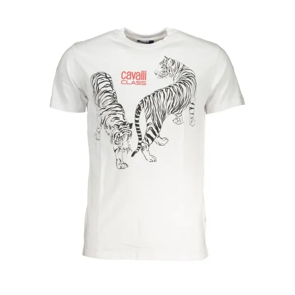 T-SHIRT MANCHES COURTES HOMME CAVALLI CLASS BLANC - CAVALLI CLASS