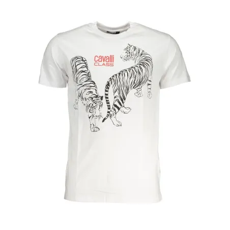 T-SHIRT MANCHES COURTES HOMME CAVALLI CLASS BLANC - CAVALLI CLASS