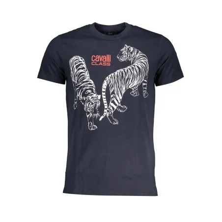T-SHIRT MANCHES COURTES HOMME CAVALLI CLASS BLEU - CAVALLI CLASS