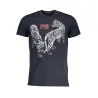T-SHIRT MANCHES COURTES HOMME CAVALLI CLASS BLEU - CAVALLI CLASS