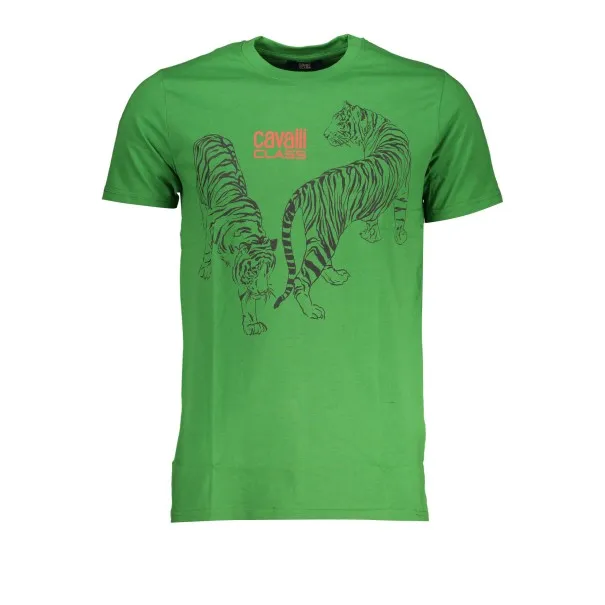 T-SHIRT MANCHES COURTES HOMME CAVALLI CLASS VERT - CAVALLI CLASS