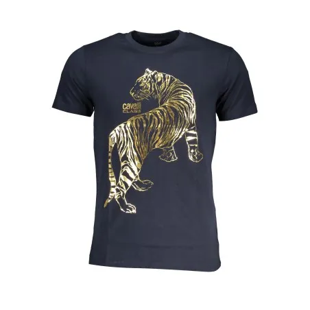 T-SHIRT MANCHES COURTES HOMME CAVALLI CLASS BLEU - CAVALLI CLASS