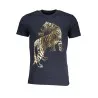 T-SHIRT MANCHES COURTES HOMME CAVALLI CLASS BLEU - CAVALLI CLASS