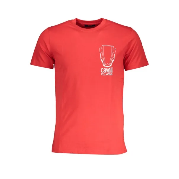 CAVALLI T-SHIRT MANCHES COURTES HOMME CLASS ROUGE - CAVALLI CLASS