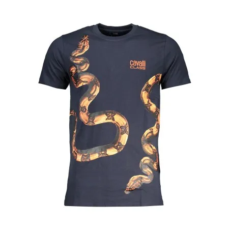 T-SHIRT MANCHES COURTES HOMME CAVALLI CLASS BLEU - CAVALLI CLASS