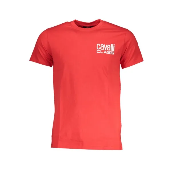 CAVALLI T-SHIRT MANCHES COURTES HOMME CLASS ROUGE - CAVALLI CLASS
