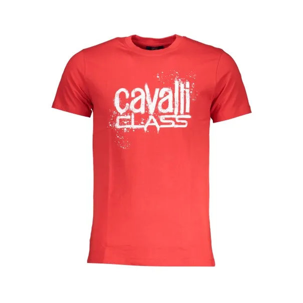 CAVALLI T-SHIRT MANCHES COURTES HOMME CLASS ROUGE - CAVALLI CLASS