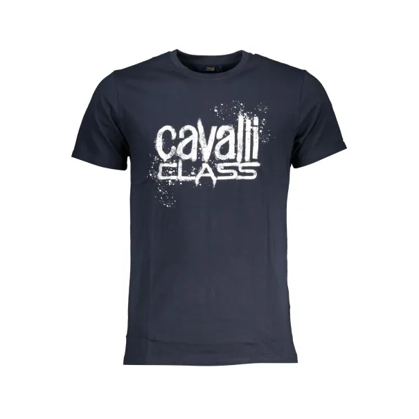 T-SHIRT MANCHES COURTES HOMME CAVALLI CLASS BLEU - CAVALLI CLASS