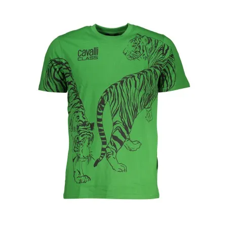 T-SHIRT MANCHES COURTES HOMME CAVALLI CLASS VERT - CAVALLI CLASS