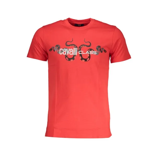 CAVALLI T-SHIRT MANCHES COURTES HOMME CLASS ROUGE - CAVALLI CLASS