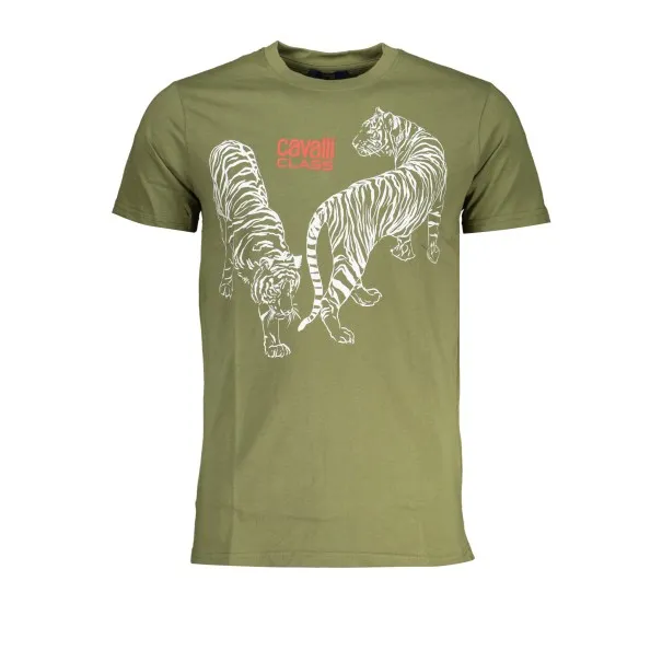 T-SHIRT MANCHES COURTES HOMME CAVALLI CLASS VERT - CAVALLI CLASS
