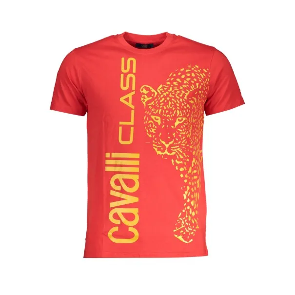 CAVALLI T-SHIRT MANCHES COURTES HOMME CLASS ROUGE - CAVALLI CLASS