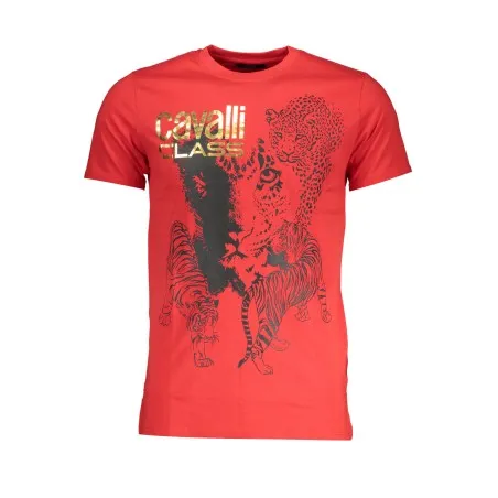 CAVALLI T-SHIRT MANCHES COURTES HOMME CLASS ROUGE - CAVALLI CLASS