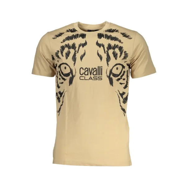 T-SHIRT MANCHES COURTES HOMME CAVALLI CLASS BEIGE - CAVALLI CLASS