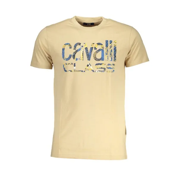 T-SHIRT MANCHES COURTES HOMME CAVALLI CLASS BEIGE - CAVALLI CLASS