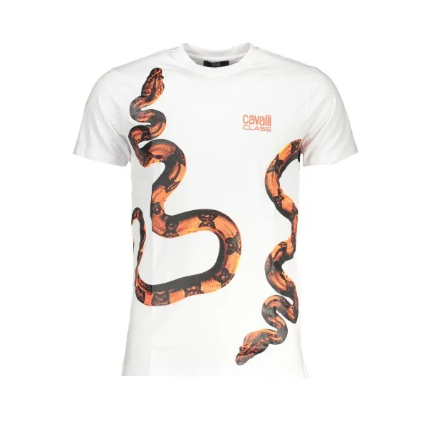 T-SHIRT MANCHES COURTES HOMME CAVALLI CLASS BLANC - CAVALLI CLASS