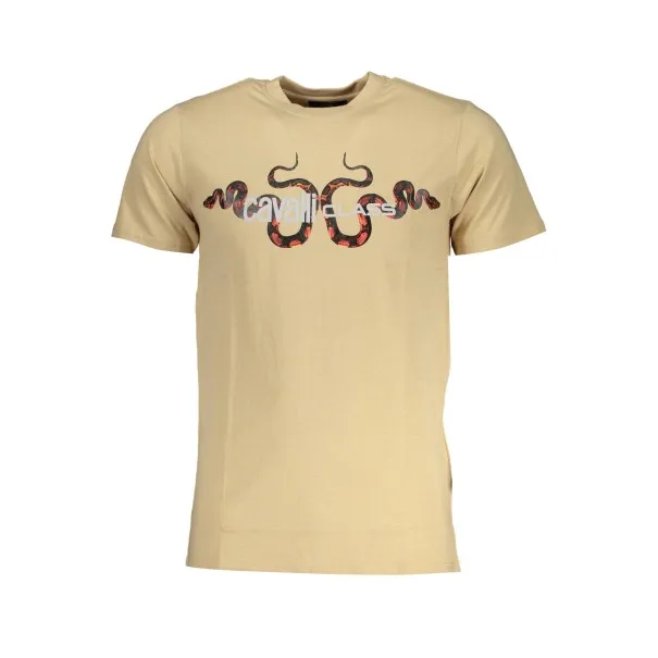 T-SHIRT MANCHES COURTES HOMME CAVALLI CLASS BEIGE - CAVALLI CLASS