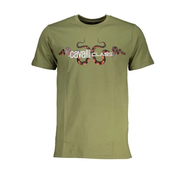 T-SHIRT MANCHES COURTES HOMME CAVALLI CLASS VERT - CAVALLI CLASS