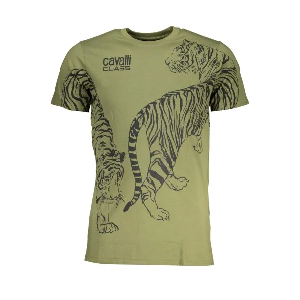 T-SHIRT MANCHES COURTES HOMME CAVALLI CLASS VERT - CAVALLI CLASS