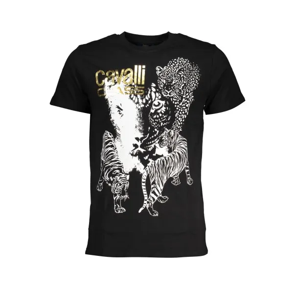 T-SHIRT À MANCHES COURTES HOMME CAVALLI CLASS NOIR - CAVALLI CLASS