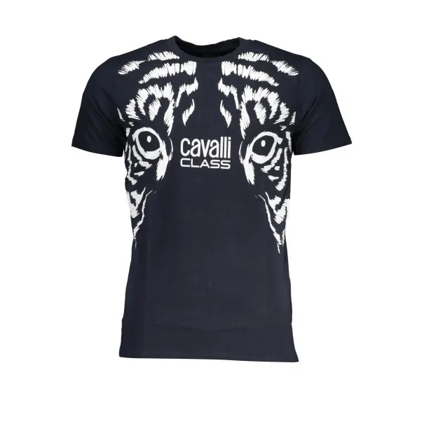T-SHIRT MANCHES COURTES HOMME CAVALLI CLASS BLEU - CAVALLI CLASS