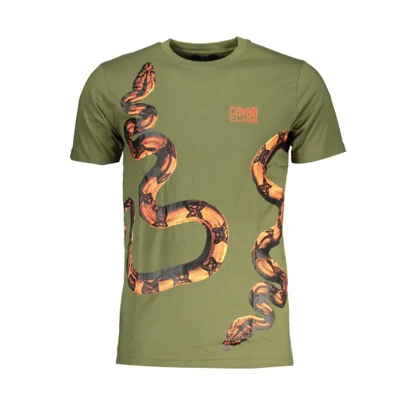 T-SHIRT MANCHES COURTES HOMME CAVALLI CLASS VERT - CAVALLI CLASS