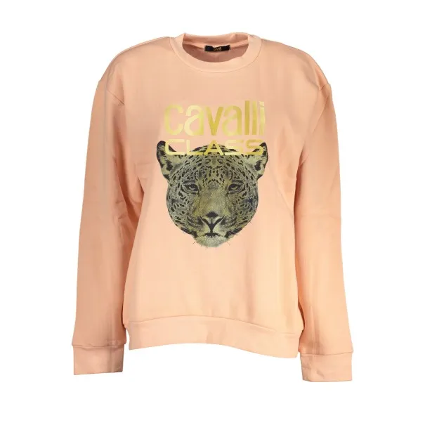 SWEAT-SHIRT FEMME CAVALLI CLASS ROSE SANS ZIP - CAVALLI CLASS