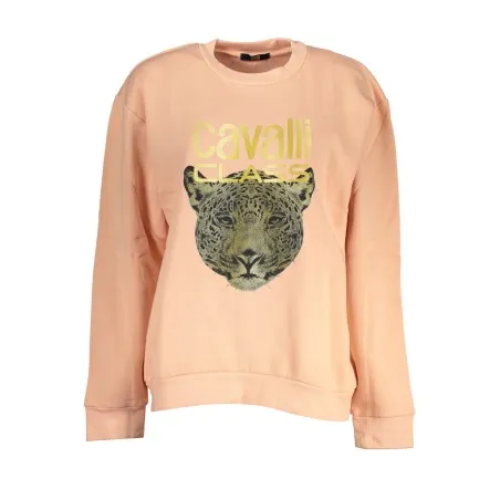 SWEAT-SHIRT FEMME CAVALLI CLASS ROSE SANS ZIP - CAVALLI CLASS