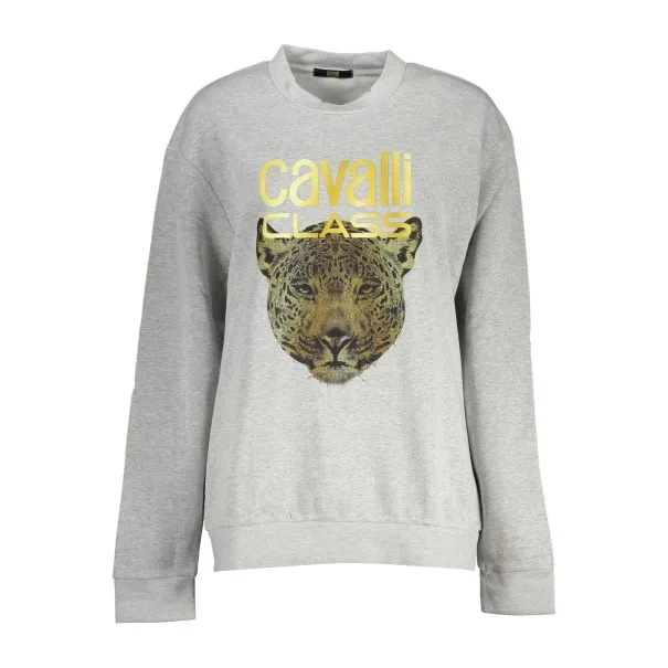 SWEAT-SHIRT SANS FERMETURE ÉCLAIR GRIS POUR FEMME CAVALLI CLASS - CAVALLI CLASS