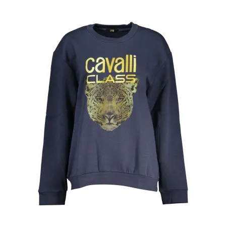 CAVALLI SWEAT-SHIRT SANS FERMETURE FEMME CLASS BLEU - CAVALLI CLASS