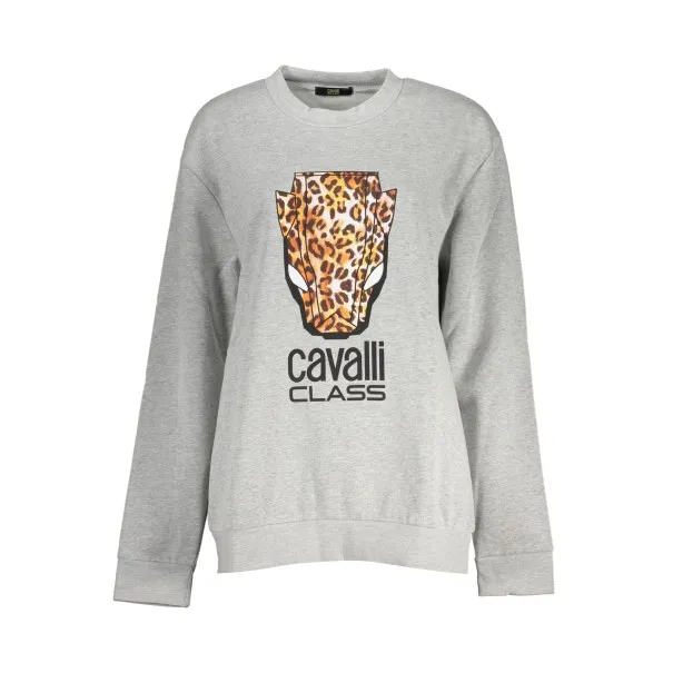 SWEAT-SHIRT SANS FERMETURE FEMME CAVALLI CLASS GRIS - CAVALLI CLASS
