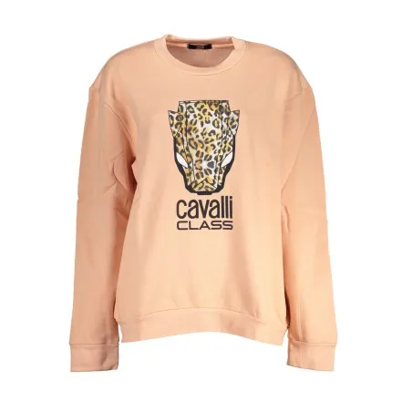 SWEAT-SHIRT FEMME CAVALLI CLASS ROSE SANS ZIP - CAVALLI CLASS