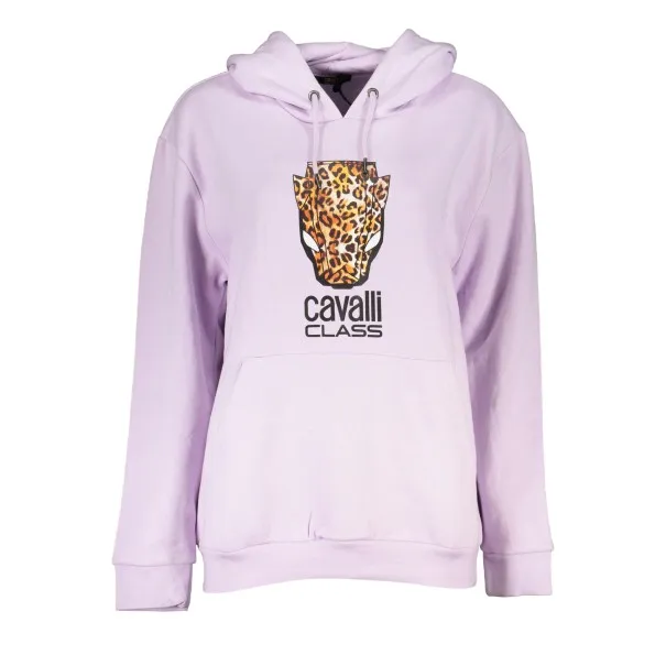 SWEAT-SHIRT FEMME CAVALLI CLASS SANS ZIP VIOLET - CAVALLI CLASS