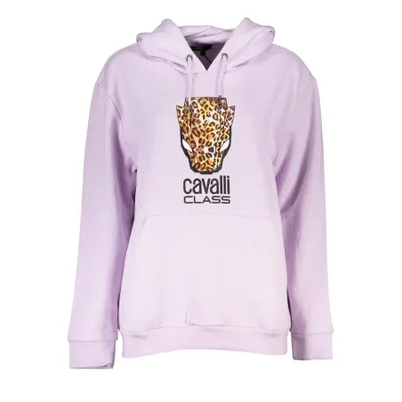 SWEAT-SHIRT FEMME CAVALLI CLASS SANS ZIP VIOLET - CAVALLI CLASS