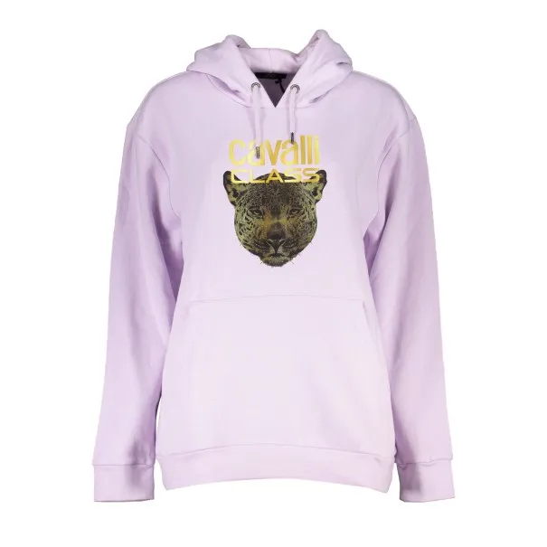 SWEAT-SHIRT FEMME CAVALLI CLASS SANS ZIP VIOLET - CAVALLI CLASS