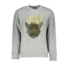SWEAT-SHIRT SANS FERMETURE ÉCLAIR GRIS POUR HOMMES CAVALLI CLASS - CAVALLI CLASS